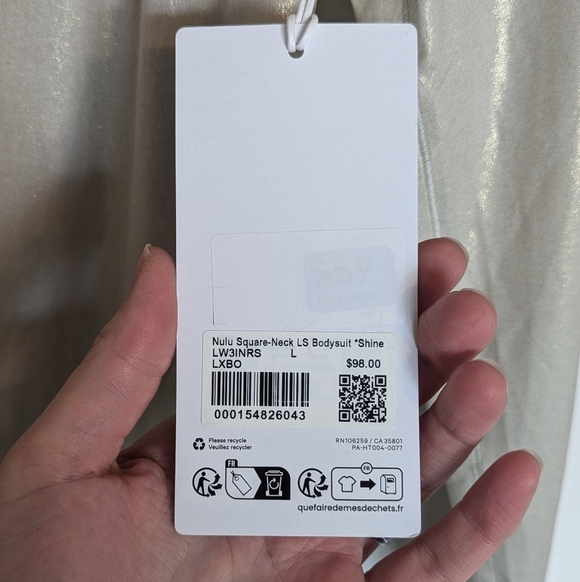 NWT Lululemon Wundermost Shimmer Nulu Bodysuit sz L - Picture 4 of 7